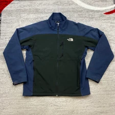 The North Face Apex Bionic Coat Jacket Large Black Blue Full Zip Windbreaker Men