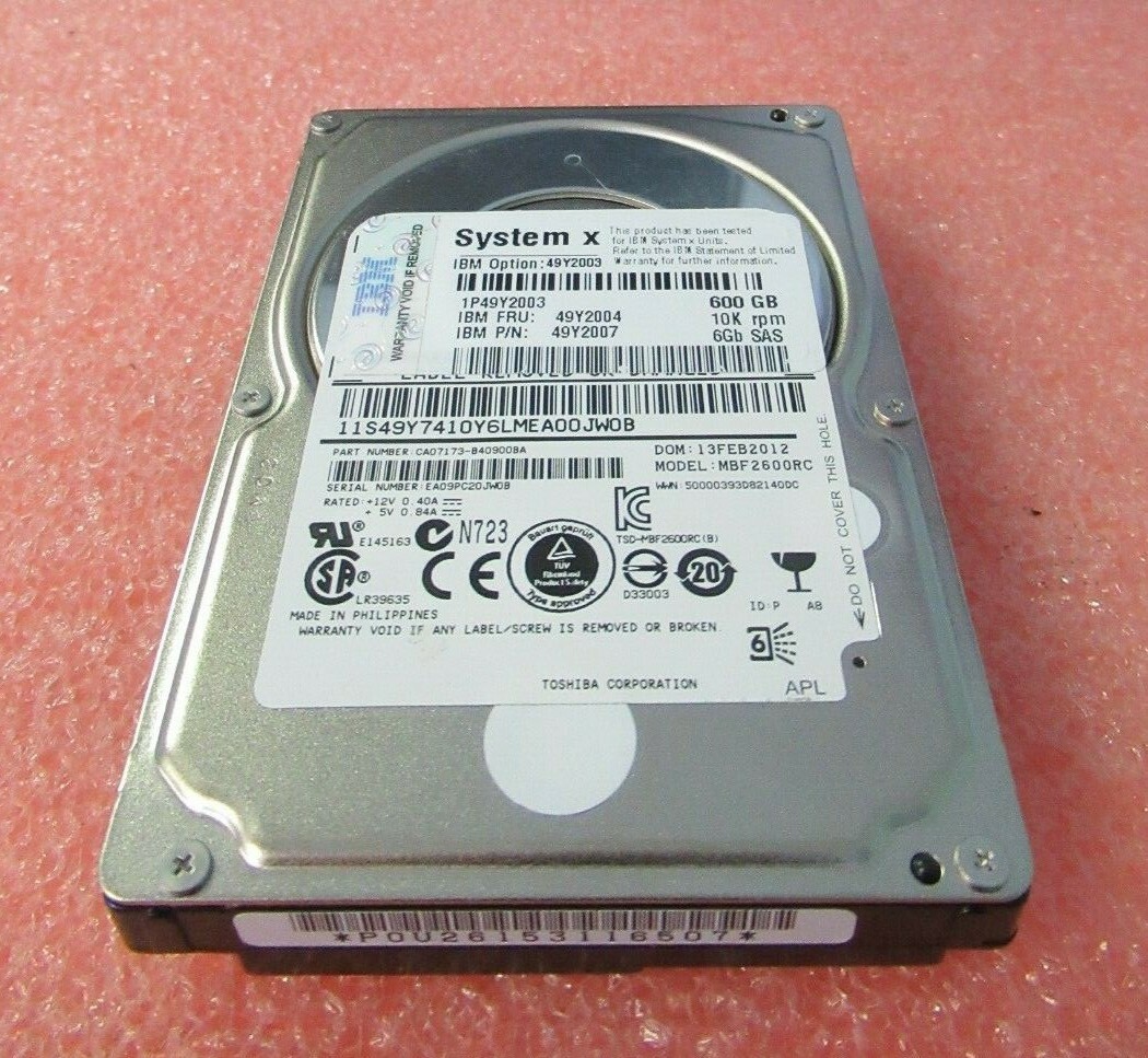 配送料 49y2004???06?Ibm 600?Gb 10000rpm SASハードドライブ