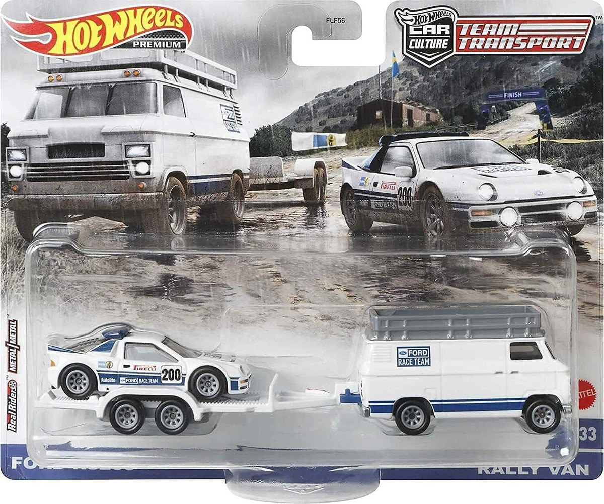 Hot Wheels Team Transport Model and Component Car Ford RS200 & Van