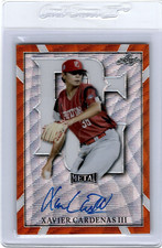 2021 Leaf Perfect Game AUTO Orange Wave 1/1 Proof XAVIER CARDENAS III Aztecs