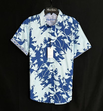 Camisa Robert Graham BARDO Tropical Grande Calce Clásico Manga Corta Nueva con Etiquetas $188