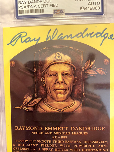 Ray Dandridge HOF Signed Perez-Steele Postcard PSA/DNA Auto C37304 Authentic - Picture 8 of 9