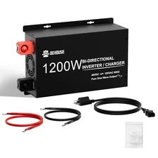 DC HOUSE 2 in 1 1200W BI-Directional Pure Sine Wave Inverter&Charger Golf Carts
