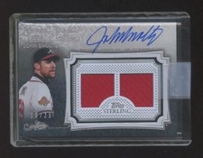 JOHN SMOLTZ TOPPS STERLING AUTOGRAPH DUAL GAME JERSEY SP #ED 18/25 BRAVES HOF 