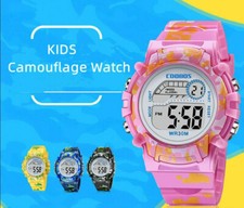 Kids Digital Sport Watch LED Light Alarm Wristwatch Gift For Girls Boys Children