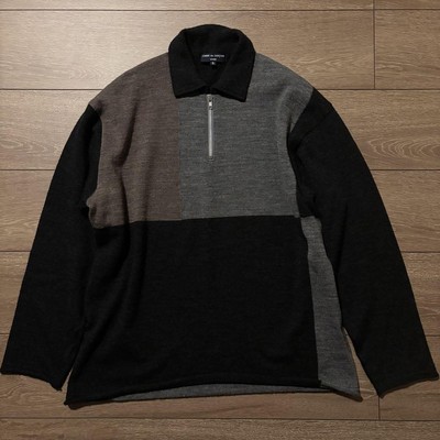 Comme des Garçons Homme Knit Polo 2004 AW Archive Half-Zip Sweater 