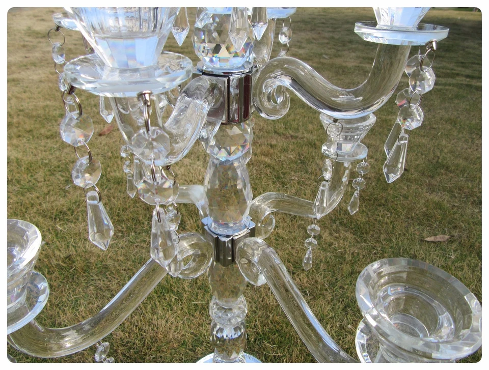 1X 9-Heads Tall Crystal Candle Holder Candelabra 59cm High - image 2 of 4