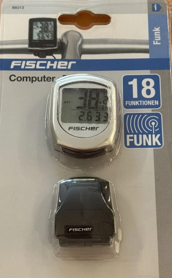 Fischer Fahrradcomputer Funk mit 18 Funktionen