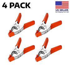 Lot Of 4 6" Inch Clamp Large Heavy Duty Spring Metal 2.5" Inch Jaw Opening Clip