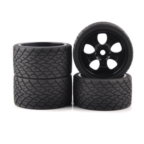 4X 1:8 Tires&Wheel 17mm Hex for TRAXXAS Monster Truck on Road Model Car - Picture 1 of 7