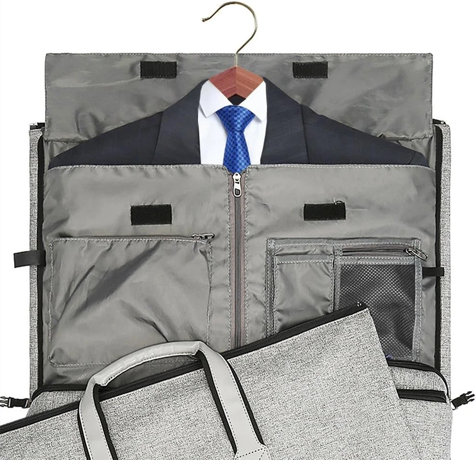 Convertible Garment Bag with Shoulder Strap, Carry on Garment Duffel Bag for Men - Image 3 of 4