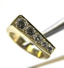 14k yellow gold 1.11ct SI1 H womens diamond cluster ring 7.9g unique ladies 7.5 — photo 9