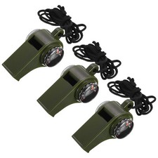 3 Pack Multifunctional Whistle, 3-in-1 Survival Whistle with Compass Thermometer