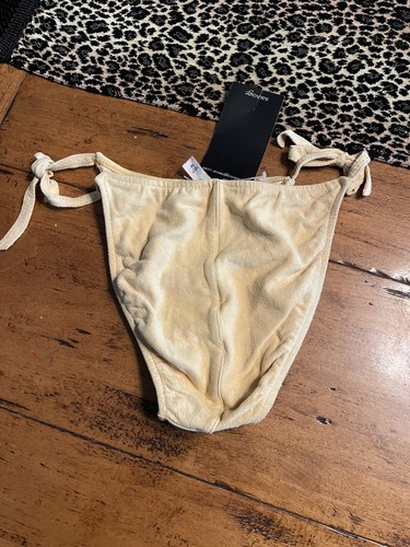 CHAMOIS LEDER LAMMFELL STRING BIKINI TOP SET SAVAGE VINTAGE Y2K MED NEU RAR - Bild 18 von 24