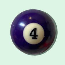 Pool Ball 4 Four 2.25" Purple 2 1/4" Standard Size Vintage Billiard Replacement