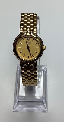 Caravelle by Bulova Vintage Womens Watch T6 Diamond Gold Tone New Battery 