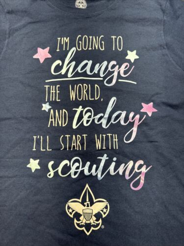 Mujer Pequeña BOY SCOUTS OF AMERICA Cita Positiva Girl Scouts BSA Camisa Camiseta Nueva Sin Etiquetas - Imagen 3 de 10