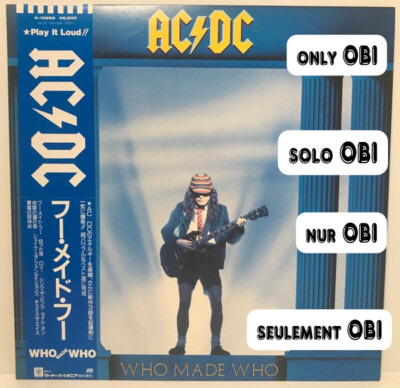 AC/DC Who Made Who Japan ( P-13269 ) ***Only OBI*** | eBay