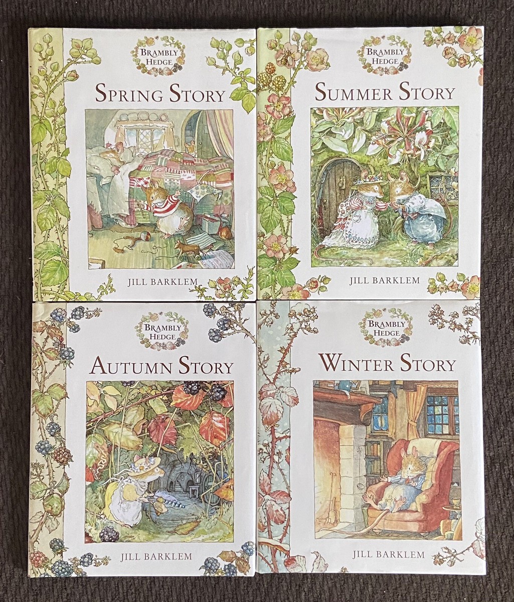 RARE The Brambly Hedge Collection Box Set 4 Book & Audio CD Jill
