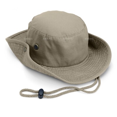 Safari Bucket Hat Cotton Fishing Camping Boonie Sun Wide Brim Summer Cap SB New