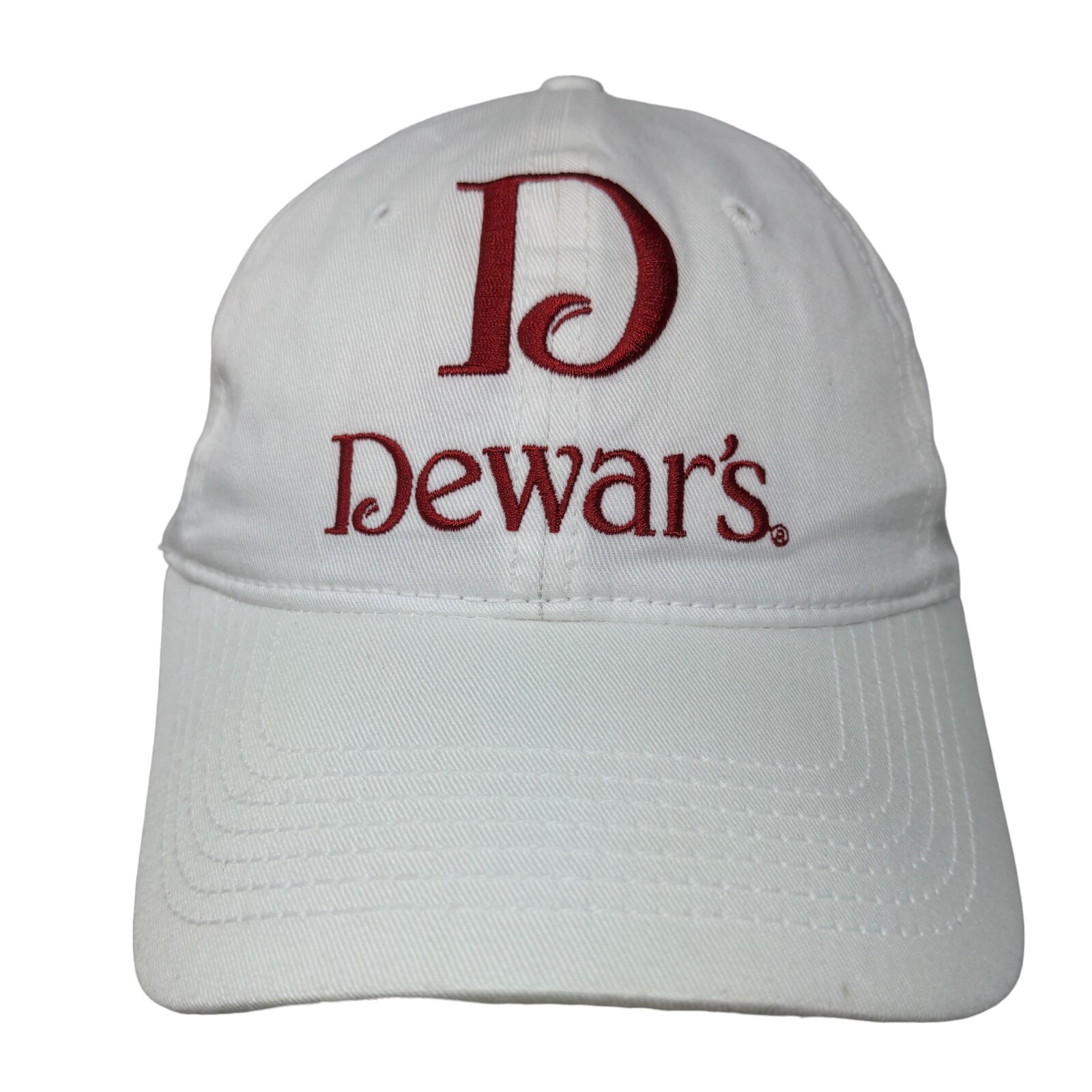 Dewar's Strapback Hat White One Size Embroidered … - image 1
