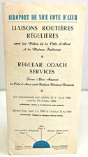 Vintage Nice Côte d Azur France Airport Brochure Coach Services Timetable 1966