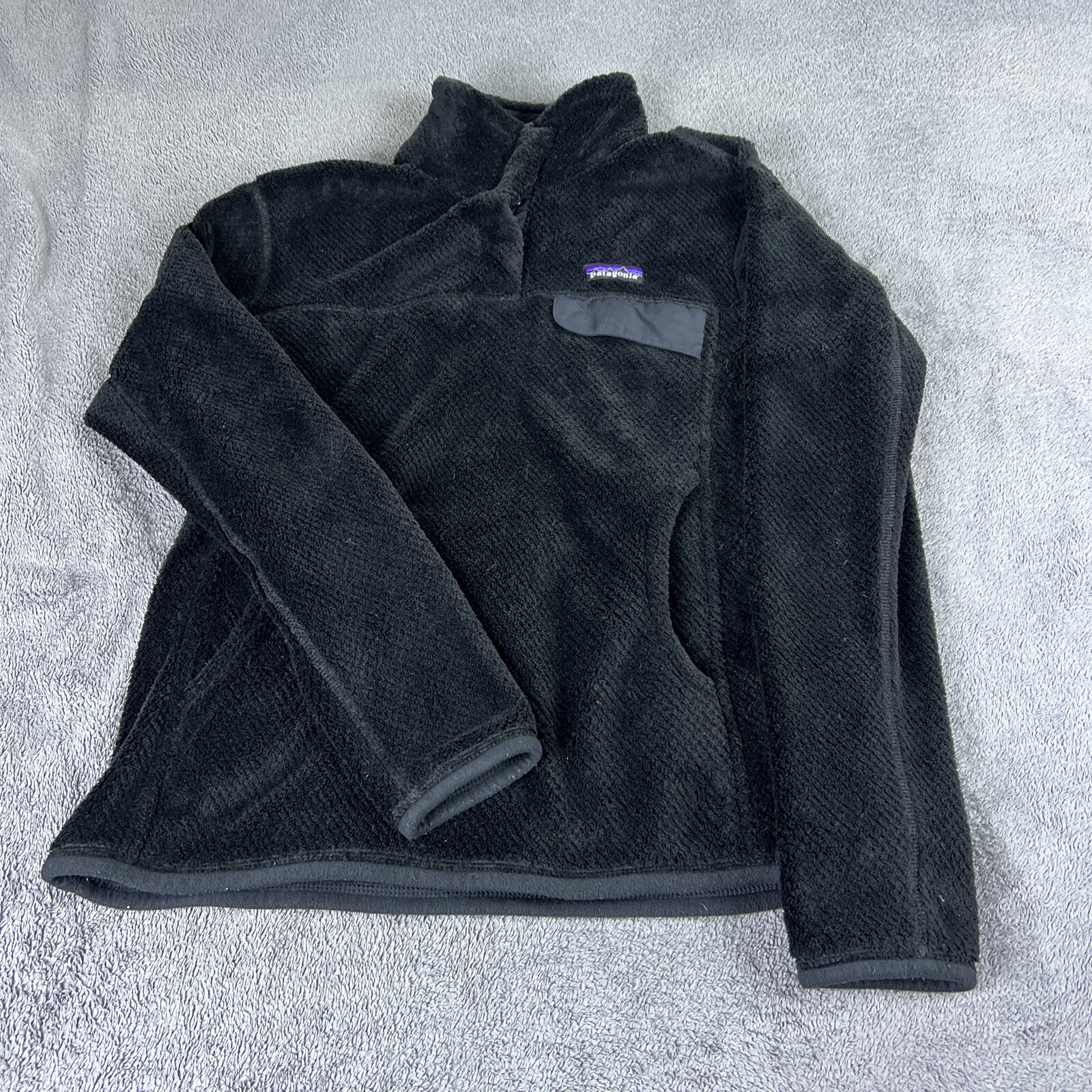 Patagonia Womens Medium Black Snap-T Fleece Top Thermal Pro