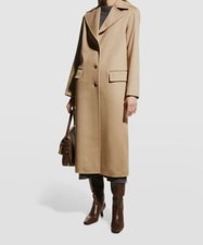 $1997 Fleurette Women's Beige Bryce Cashmere Overcoat Jacket Size 6