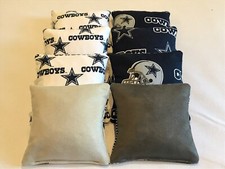 DALLAS COWBOYS CORNHOLE BEAN BAGS SET OF 8 stick and slip CORN HOLE BAGS
