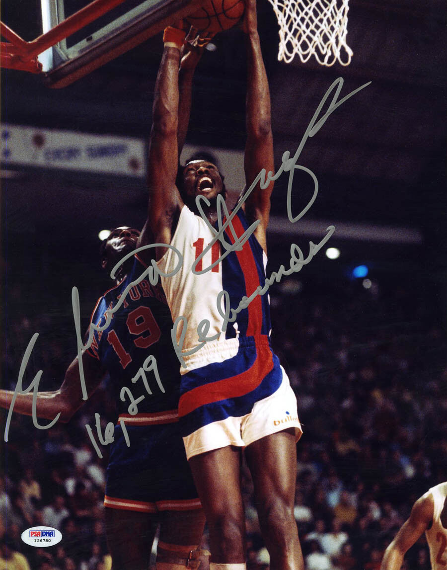 Elvin Hayes Autographed Signed Washington Bullets 11x14 Photo + 16,279 Rebounds Bullets HOF PSA/DNA 