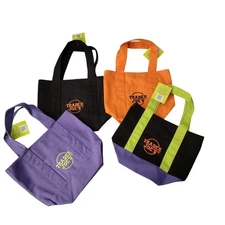 Limited Trader Joes Mini Halloween Canvas Tote Bag in Multicolor