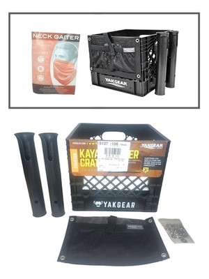 New Yakgear 01002601 Kayak Angler Starter Crate Kit Plus Neck Gaiter-Poly Coral