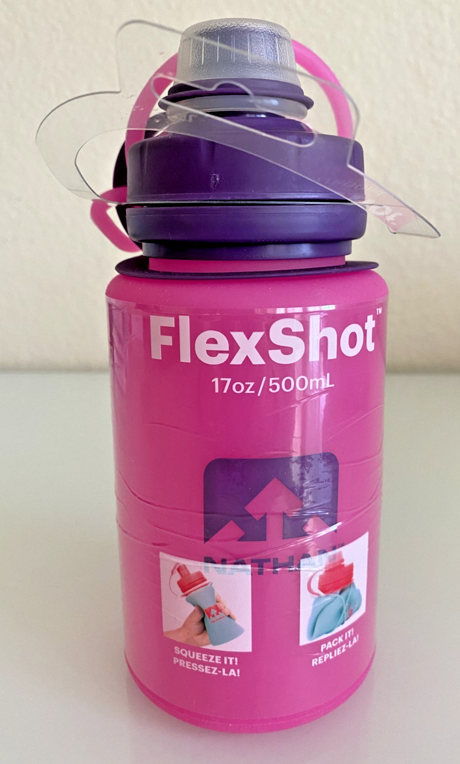 17oz Bpa-free Squeezable Flexible Insulated Silicone Pink