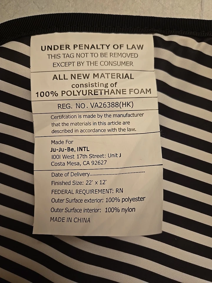 NUEVA JU-JU-BE Mochila Clásica Convertible Bolsa de Pañales Muy Bonita Se Siente Gran Tacto Foto 4 de 4