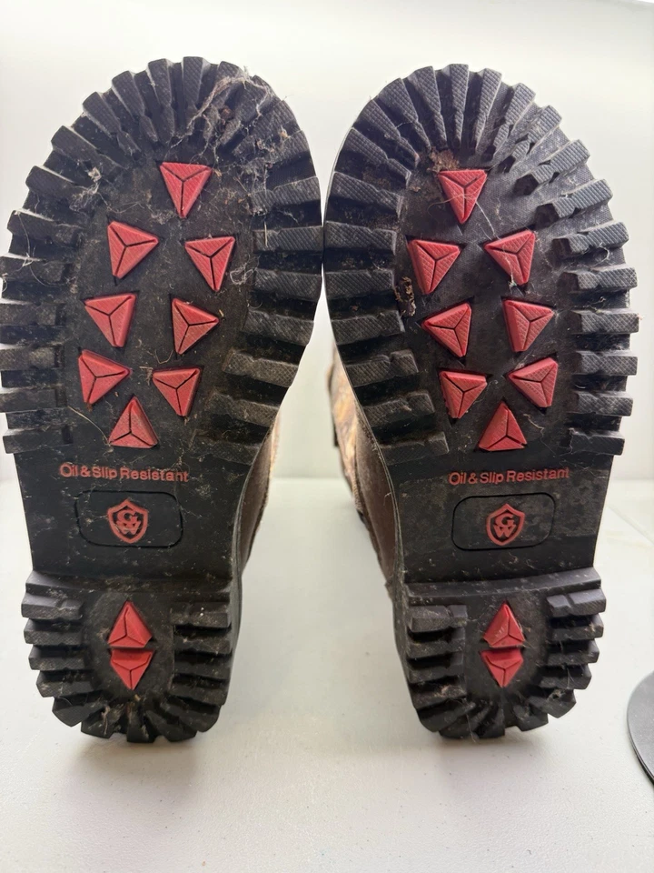 GAME WINNER Snake Hunting Waterproof Boots Camo Leather Side Zip WOMENS 8 Tall - Image 2 of 4