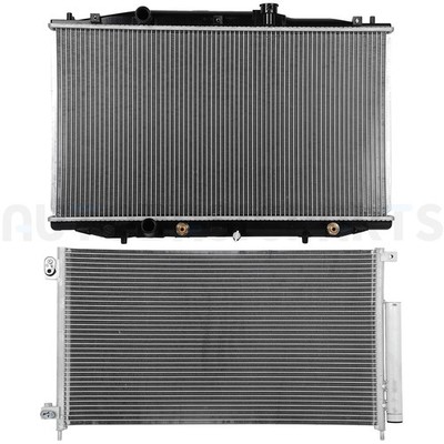 For 2003-2007 Honda Accord 2.4L Aluminum Radiator & AC Condenser Cooling Kit