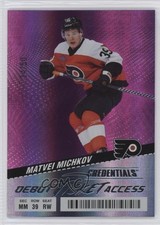 2024-25 Upper Deck Credentials Debut Ticket Access Pink 14/50 Matvei Michkov c6j