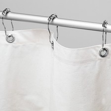 Organic Cotton Fabric Shower Curtain - Perfect for Tub, Bath and Stall Showers