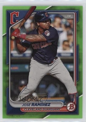 2024 Bowman Neon Green Border 289/399 Jose Ramirez José Ramírez #65 14sd