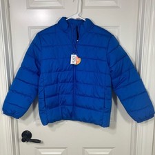 NWT Place Water Resistant Full Zip Puffer Jacket Kid s L 10/12 Blue