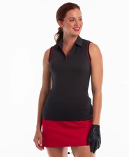 NEW EP NY Sleeveless Crossover Placket Polo G...