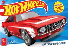 Amt 125 Hot Wheels 1969 Camaro Copo Model Kit 427 V8 Mags Polyglas Amt1497
