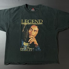 Vintage Zion Rootswear Bob Marley Legend Graphic Tshirt Size 1X Rap Tee 90s