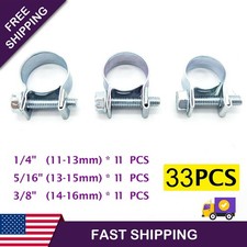 33pc 14 516 38 Fuel Injection Gas Line Hose Clamps Clip Pipe Clamp Metal 33pc 14 516 38 Fuel Injection Gas Line Hose Clamps Clip Pipe Clamp Metal