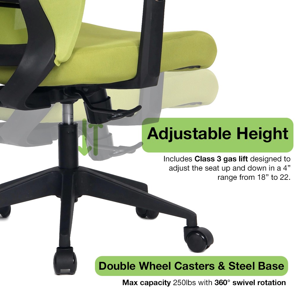 NEW! XELO OFFICE DESK CHAIR - MID-BACK MESH TASK CHAIR - 4 COLORS - w/HEADREST
