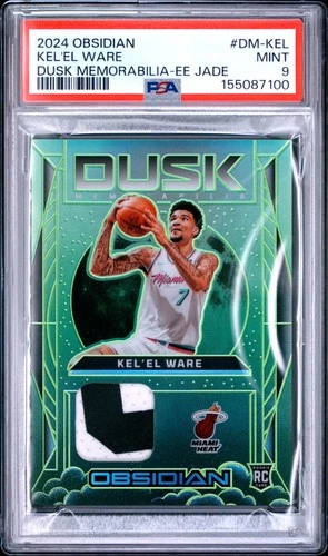 2024 OBSIDIAN DUSK MEMORABILIA ELECTRIC ETCH JADE KEL'EL WARE ROOKIE 15/25 PSA 9
