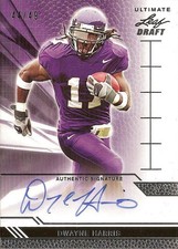 2011 Leaf Ultimate Draft DWAYNE HARRIS Rookie Auto Pirates Cowboys Giants 