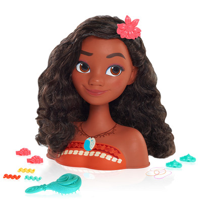 Disney Princess Moana Styling Head Accessories 14-Pieces Black Hair Brown Eyes