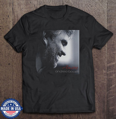 Andrea Bocelli Amore Cotton T Shirt Full Size S-5XL