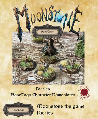 Mondstein das Spiel - Feen Fraktion Set - Charakter Namensschilder